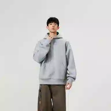 哲源 美式复古重磅华棉正肩款上衣立体分割裁剪解构设计感男款春秋外套潮牌舒适日常通勤百搭宽松休闲连帽卫衣 男女同款