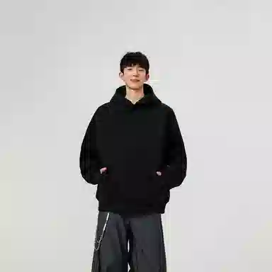 哲源 美式复古重磅华棉正肩款上衣立体分割裁剪解构设计感男款春秋外套潮牌舒适日常通勤百搭宽松休闲连帽卫衣 男女同款