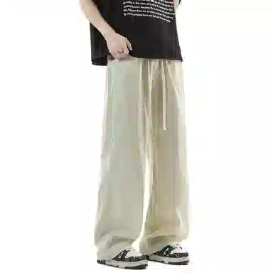 哲源 美式高街简约风宽松垂感时尚通勤直筒休闲裤 男女同款