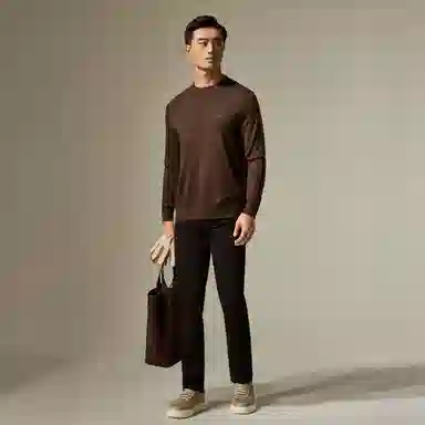 迪柯尼 时尚保暖纯色毛衣 男款