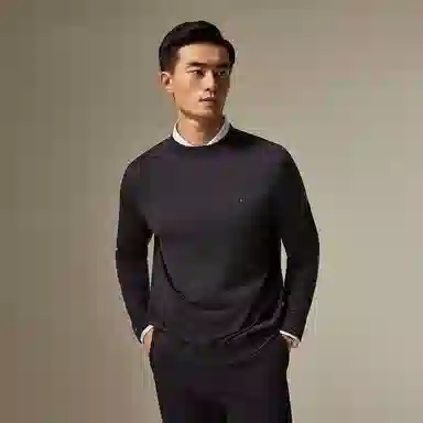 迪柯尼 时尚保暖纯色毛衣 男款