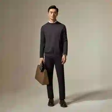 迪柯尼 时尚保暖纯色毛衣 男款