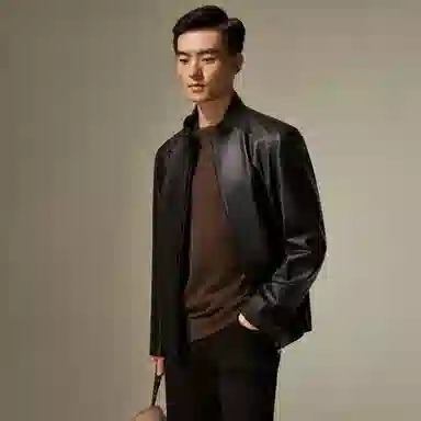 迪柯尼 时尚保暖纯色毛衣 男款