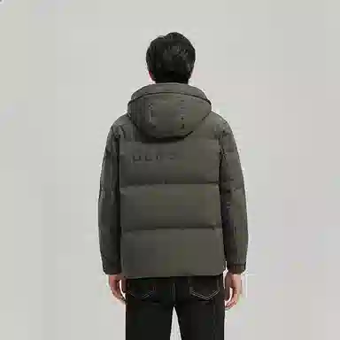 雅鹿 加厚休闲保暖连帽羽绒服 男款