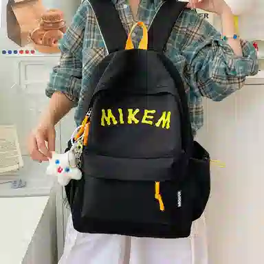 垣途者 韩版百搭大容量印花字母 复合布面料 双肩包 常规 男女同款情侣款 多色