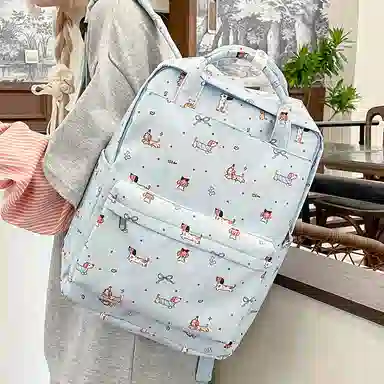 垣途者 日系可爱满印休闲简约百搭 尼龙 双肩包 女款 多色