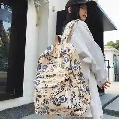 垣途者 卡通动漫涂鸦 尼龙 双肩包 男女同款情侣款 多色