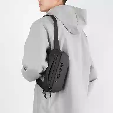 垣途者 商务休闲 尼龙 腰包 男款 黑色