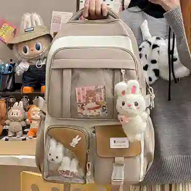 垣途者 书包学生可爱日系软妹背包 帆布 帆布包双肩包 常规 女款 多色