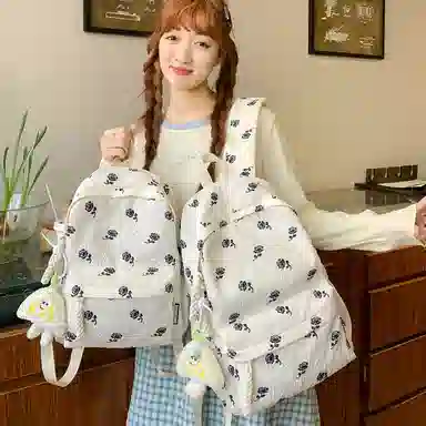 垣途者 日系小清新百搭初高中大学生 尼龙 双肩包 常规 女款 多色