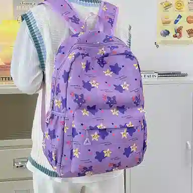 垣途者 高颜值星星初中高中学生 尼龙 双肩包 女款 多色