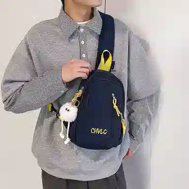 垣途者 日系休闲百搭斜挎包单肩运动背包 尼龙 胸包 常规 男女同款情侣款 多色