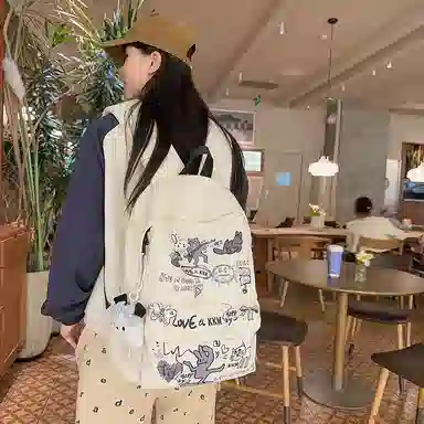 垣途者 潮牌涂鸦休闲百搭 尼龙 双肩包 男女同款情侣款 多色