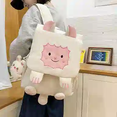 垣途者 日系可爱丑萌小羊书包甜美 尼龙 双肩包 常规 女款 多色