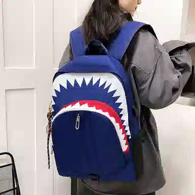 垣途者 潮牌鲨鱼夜光街头潮流学生 尼龙 双肩包 男女同款情侣款 多色