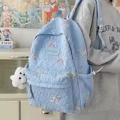 垣途者 高颜值学生韩版蝴蝶结设计 尼龙 书包背包双肩包 女款 多色