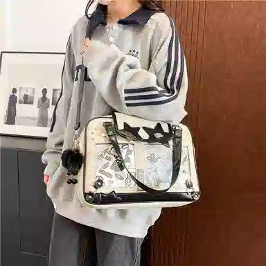 垣途者 甜美少女日系二次元时尚上课 牛仔布 斜挎包 女款 多色