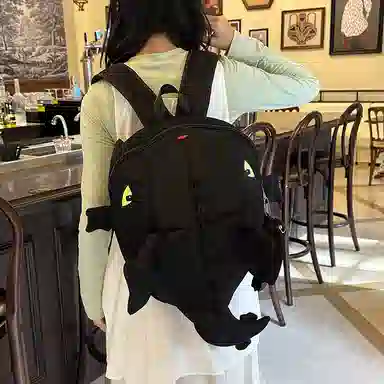 垣途者 个性小众设计鲨鱼初高中大学生时尚潮流 织物 双肩包 男女同款情侣款 多色