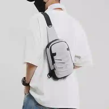 垣途者 时尚简约单肩斜挎包通勤百搭骑行背包 牛津布 胸包 常规 男款 多色