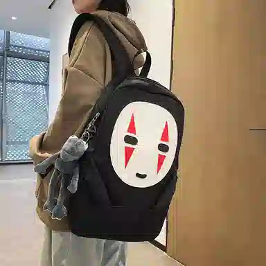 垣途者 搞怪动漫无脸男学生书包初高中大学生大容量 尼龙 双肩包 常规 男女同款情侣款 多色