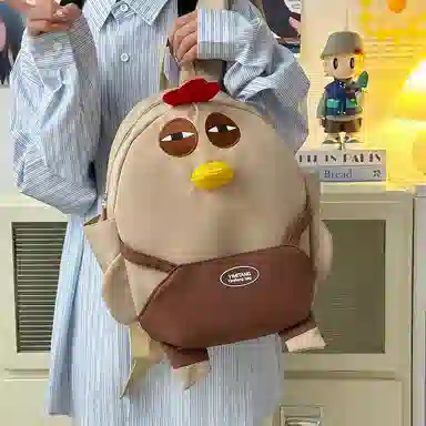 垣途者 日系可爱卡通咕咕鸡学生校园 尼龙 双肩包 女款 多色