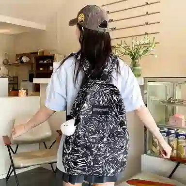 垣途者 美式水纹涂鸦学生书包初高中大学生 尼龙 背包双肩包 常规 男女同款情侣款 多色