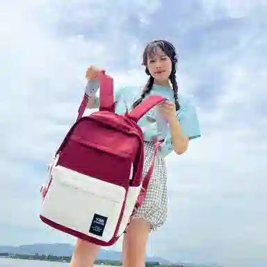 垣途者 百搭大容量时尚潮流通勤学院风 尼龙 双肩包 常规 男女同款情侣款 多色