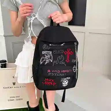 Kaituzhe Retro Monster Canvas Backpack