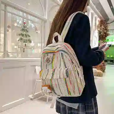 垣途者 日系小清新可爱少女学生书包小背包女 呢子 双肩包 小号 女款 多色