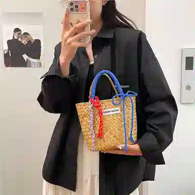 垣途者 简约时尚复古大气 草编 手提包 女款 多色