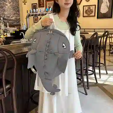 垣途者 个性小众设计鲨鱼初高中大学生时尚潮流 织物 双肩包 男女同款情侣款 多色