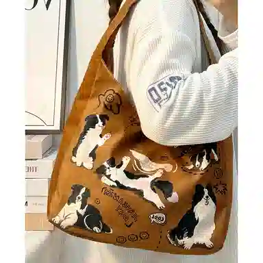 垣途者 涂鸦简约百搭大容量上课通勤 帆布 帆布包托特包单肩包 女款 多色