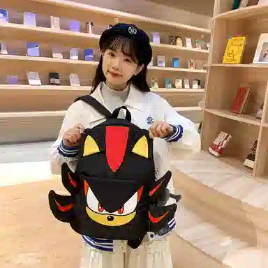 垣途者 卡通动漫街头潮流 尼龙 双肩包 男女同款情侣款 黑色/蓝色