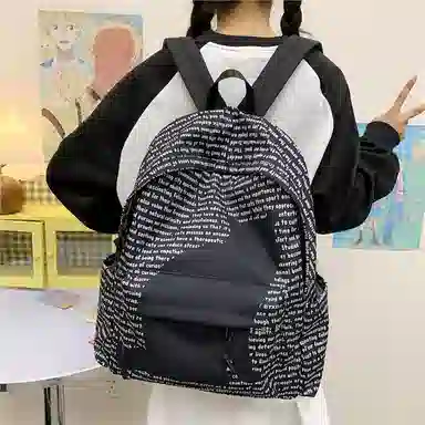 垣途者 涂鸦满印小猫 牛津布 双肩包 常规 女款 多色