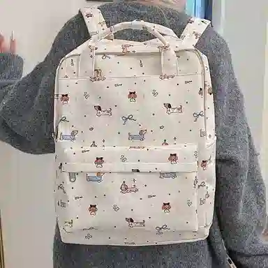 垣途者 日系可爱满印休闲简约百搭 尼龙 双肩包 女款 多色