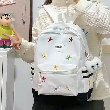 垣途者 高颜值彩色星星日系简约 尼龙 双肩包 男女同款情侣款 多色