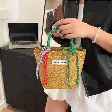 垣途者 简约时尚复古大气 草编 手提包 女款 多色