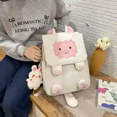 垣途者 日系可爱丑萌小羊书包甜美 尼龙 双肩包 常规 女款 多色