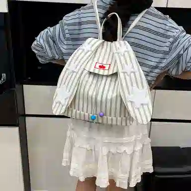 垣途者 可爱时尚潮流百搭 棉布 双肩包 常规 女款 多色