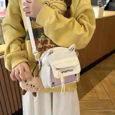 垣途者 日系可爱猫咪时尚潮流百搭 尼龙 单肩斜挎包 常规 女款 多色