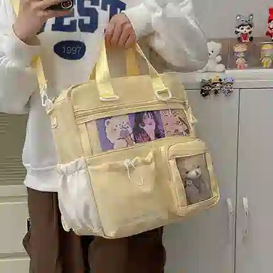 垣途者 日系透明三用痛包可爱软妹 涤纶 单肩包双肩包 女款 多色