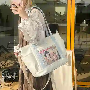 垣途者 可爱少女吧唧透明 尼龙 托特包痛包单肩包 女款 多色