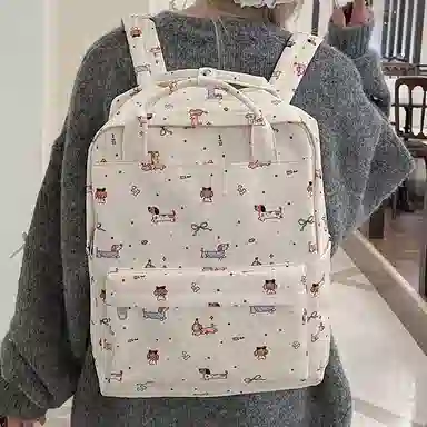 垣途者 日系可爱满印休闲简约百搭 尼龙 双肩包 女款 多色