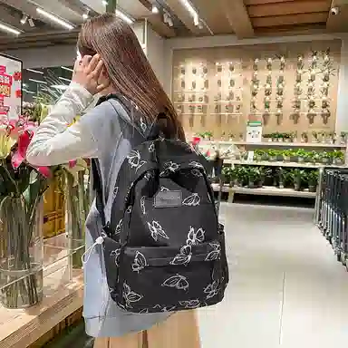 垣途者 日系小清新可爱蝴蝶初中高中大学生 尼龙 双肩包 女款 多色