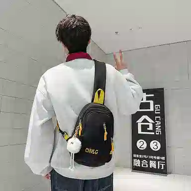 垣途者 日系休闲百搭斜挎包单肩运动背包 尼龙 胸包 常规 男女同款情侣款 多色