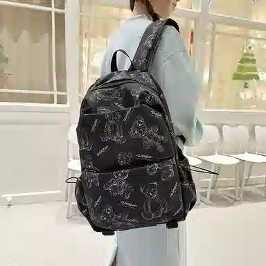 垣途者 涂鸦小熊韩版百搭 尼龙 双肩包 女款 多色