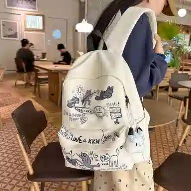 垣途者 潮牌涂鸦休闲百搭 尼龙 双肩包 男女同款情侣款 多色