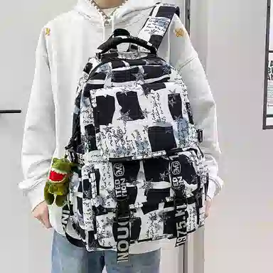 垣途者 涂鸦设计大容量简约休闲 尼龙 双肩包 男女同款情侣款 多色