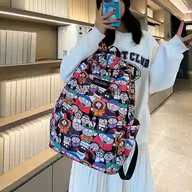 垣途者 涂鸦韩版卡通高级 尼龙 双肩包 常规 男女同款情侣款 多色