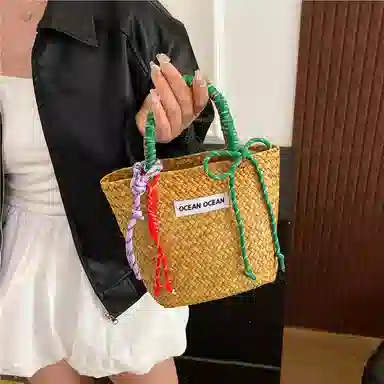 垣途者 简约时尚复古大气 草编 手提包 女款 多色